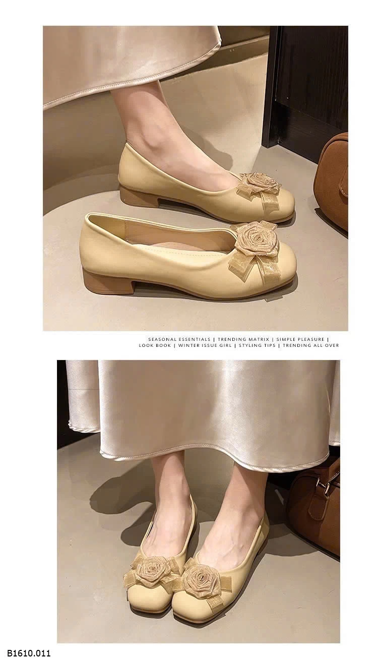 GIÀY BÚP BÊ ĐÍNH HOA GÓT THẤP   Giá sỉ 135k