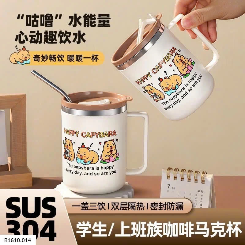 CỐC PHA CAFE HỌA TIẾT CAPYBARA   Giá sỉ 65k