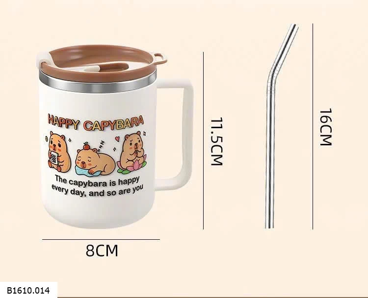 CỐC PHA CAFE HỌA TIẾT CAPYBARA   Giá sỉ 65k