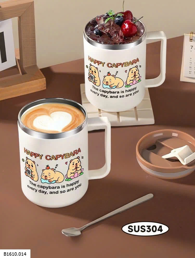 CỐC PHA CAFE HỌA TIẾT CAPYBARA   Giá sỉ 65k