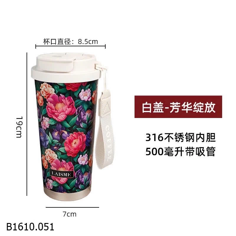 BÌNH GIỮ NHIỆT HOA VINTAGE   Giá sỉ 125k