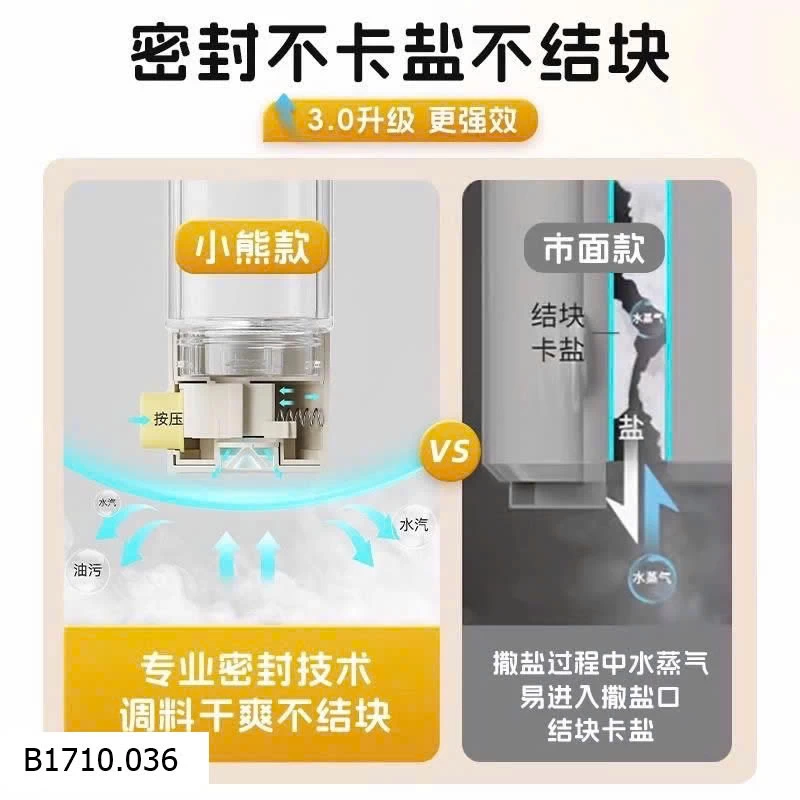 LỌ RẮC GIA VỊ ĐỊNH LƯỢNG BEAR   Giá sỉ 210k/3 lọ