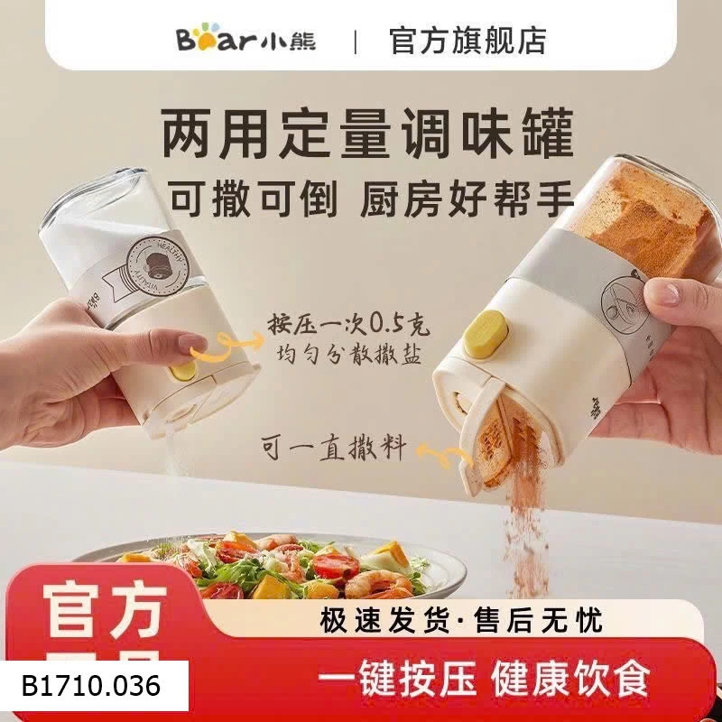 LỌ RẮC GIA VỊ ĐỊNH LƯỢNG BEAR   Giá sỉ 210k/3 lọ