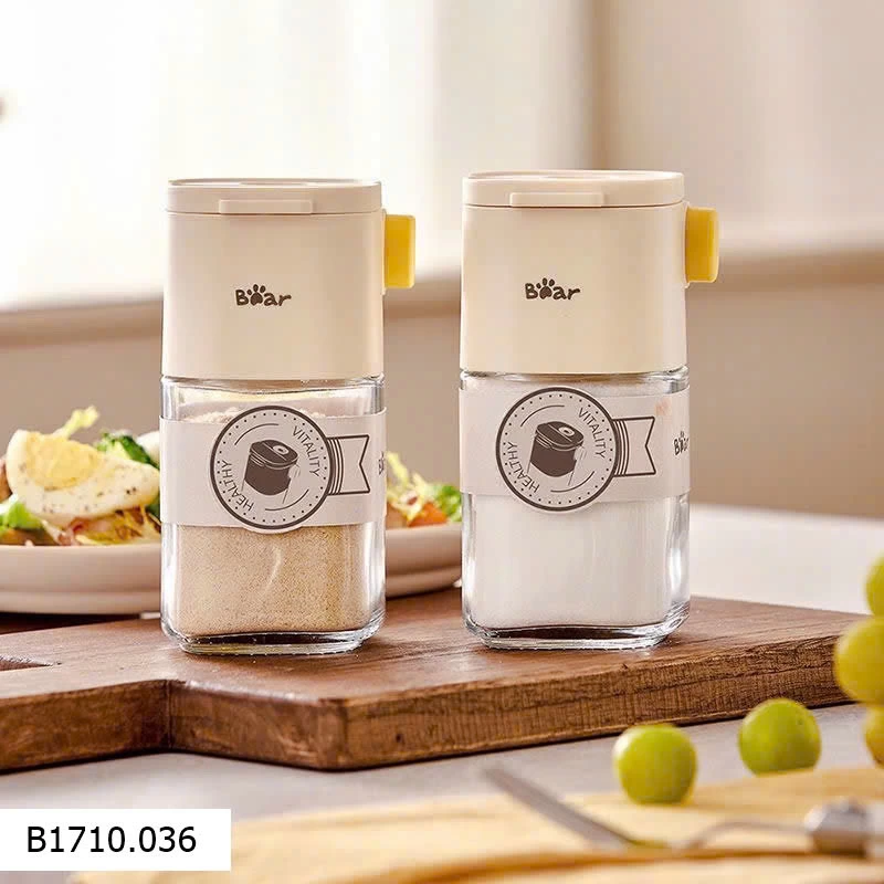 LỌ RẮC GIA VỊ ĐỊNH LƯỢNG BEAR   Giá sỉ 210k/3 lọ