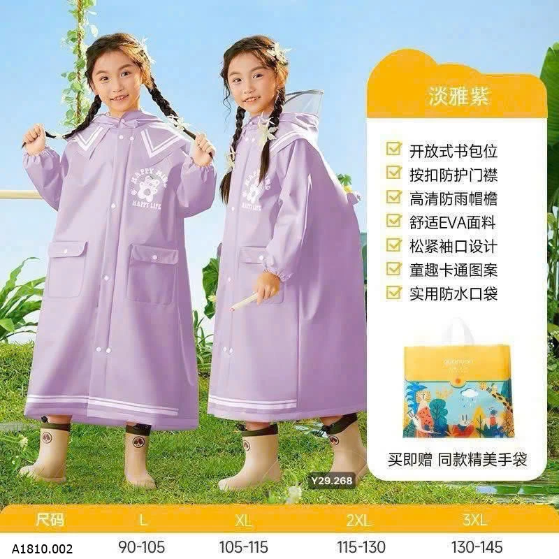 ÁO MƯA SIÊU NHẸ TRẺ EM   Giá sỉ 110kk