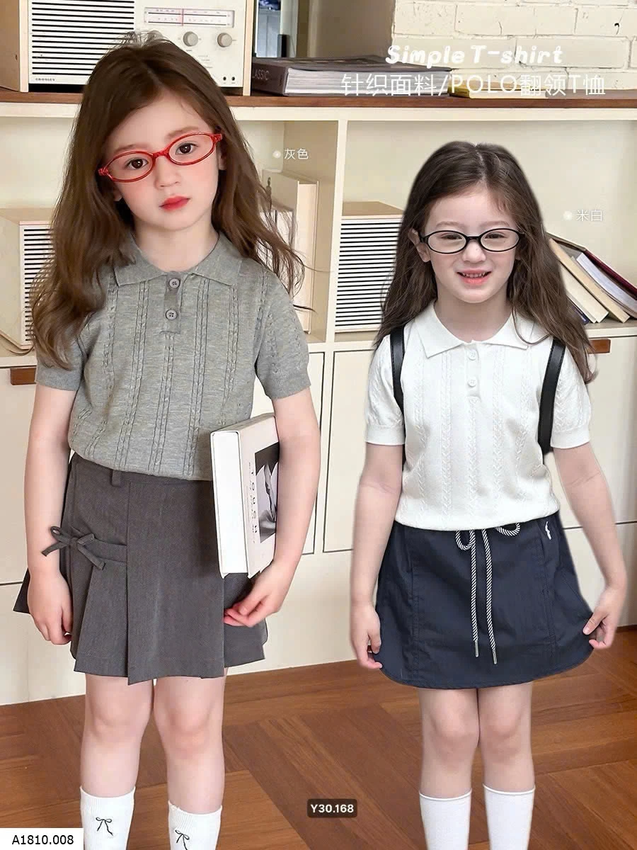 Áo polo len cộc tay hãng AMBB    Giá sỉ 120k