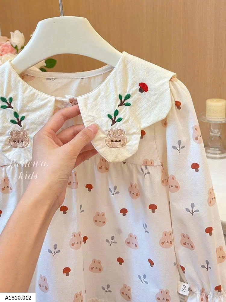 Áo babydoll cổ sen thỏ bg    Giá sỉ 84k