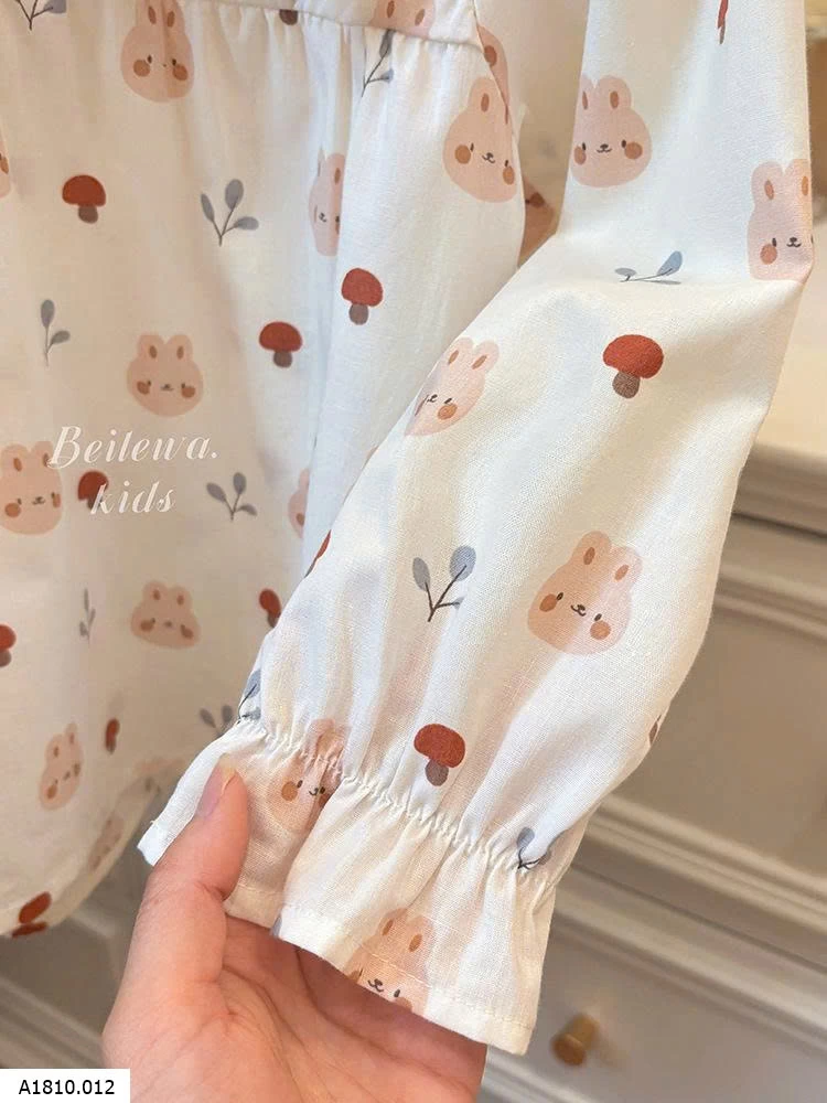 Áo babydoll cổ sen thỏ bg    Giá sỉ 84k