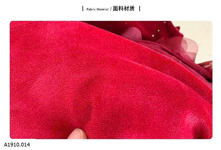 VÁY NHUNG ĐỎ  Giá sỉ 265k