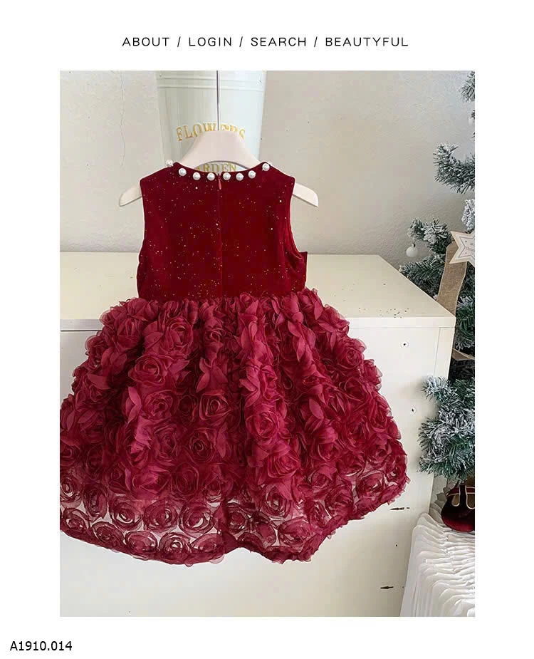 VÁY NHUNG ĐỎ  Giá sỉ 265k
