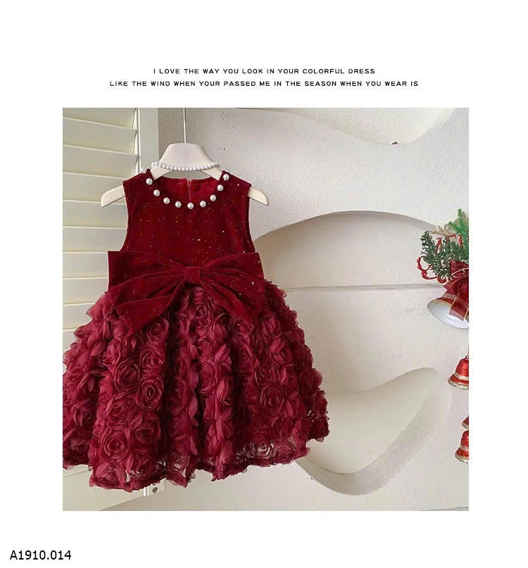 VÁY NHUNG ĐỎ  Giá sỉ 265k