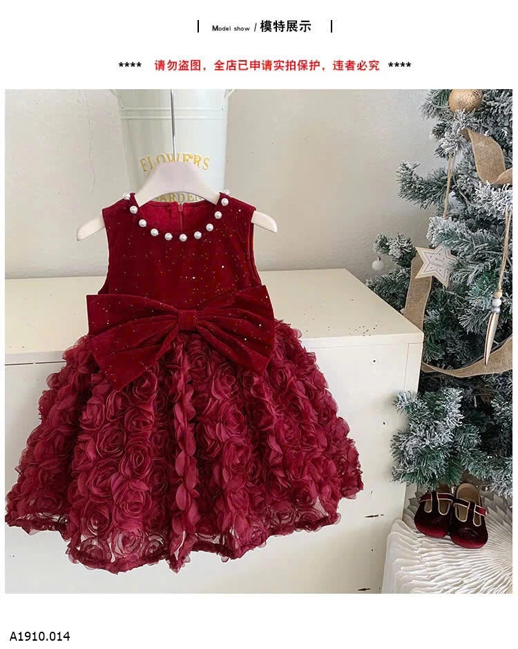 VÁY NHUNG ĐỎ  Giá sỉ 265k