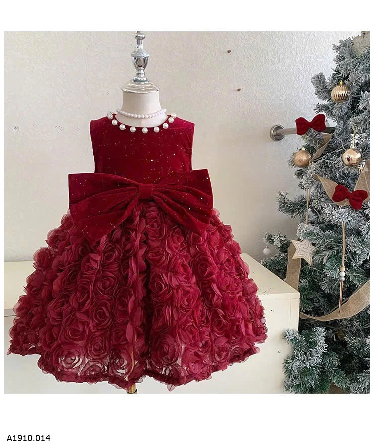 VÁY NHUNG ĐỎ  Giá sỉ 265k