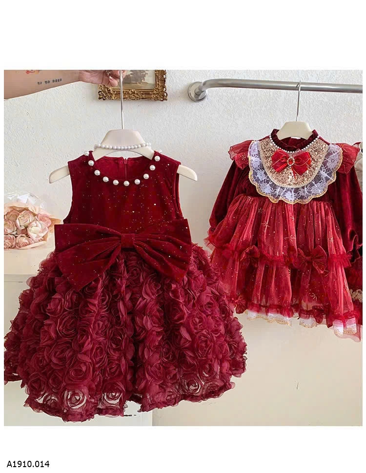 VÁY NHUNG ĐỎ  Giá sỉ 265k