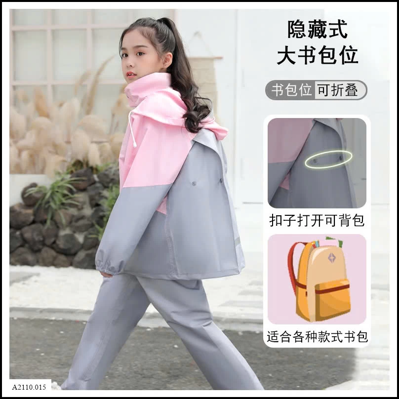 BỘ QUẦN ÁO MƯA TRẺ EM Giá sỉ 200k