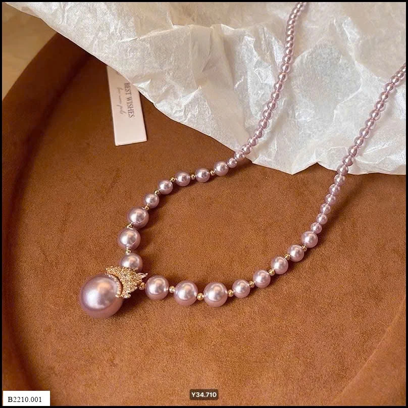 Dây truyền ngọc trái tím hãng GOLICC Giá sỉ  130k/1 chiếc