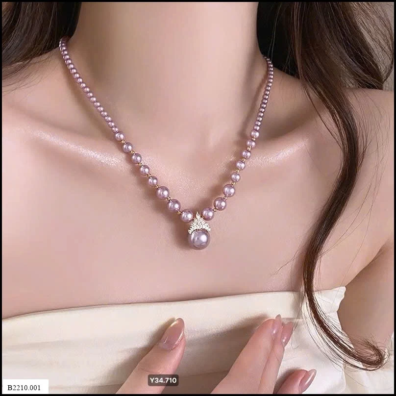 Dây truyền ngọc trái tím hãng GOLICC Giá sỉ  130k/1 chiếc