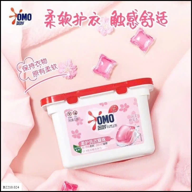 viên giặt ômo sakura Giá sỉ 205k