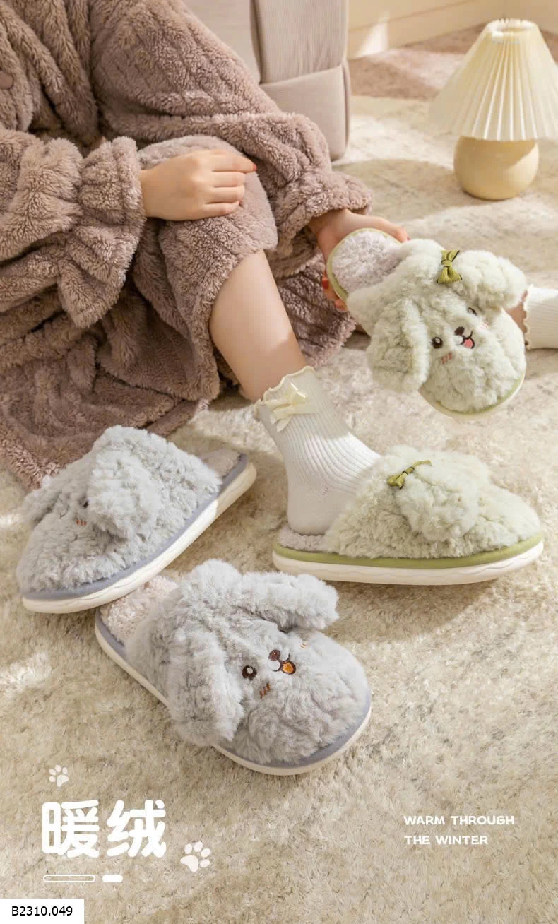 Dép bông hình cún siêu đáng yêu  Giá sỉ 70k