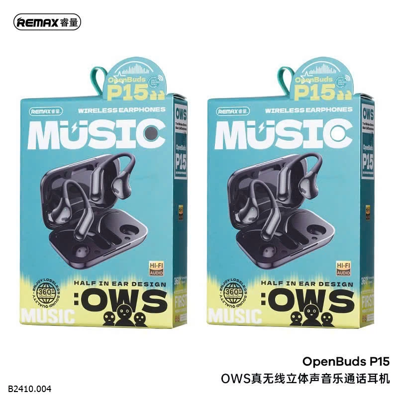 TAI NGHE KHÔNG DÂY REMAX OPENBUDS P15  Giá sỉ 212k