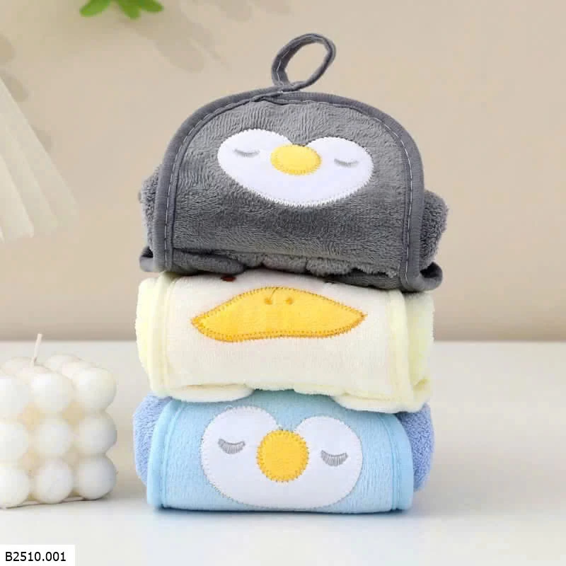 SET 6 KHĂN LAU TAY HÌNH VỊT VÀNG, CHIM CÁNH CỤT KUTEE  Giá sỉ 70k/s