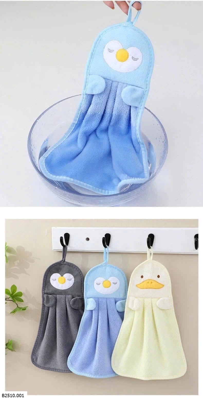 SET 6 KHĂN LAU TAY HÌNH VỊT VÀNG, CHIM CÁNH CỤT KUTEE  Giá sỉ 70k/s