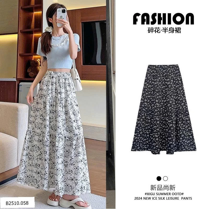 CHÂN VÁY DÁNG DÀI HOA NHÍ   Giá sỉ 108k