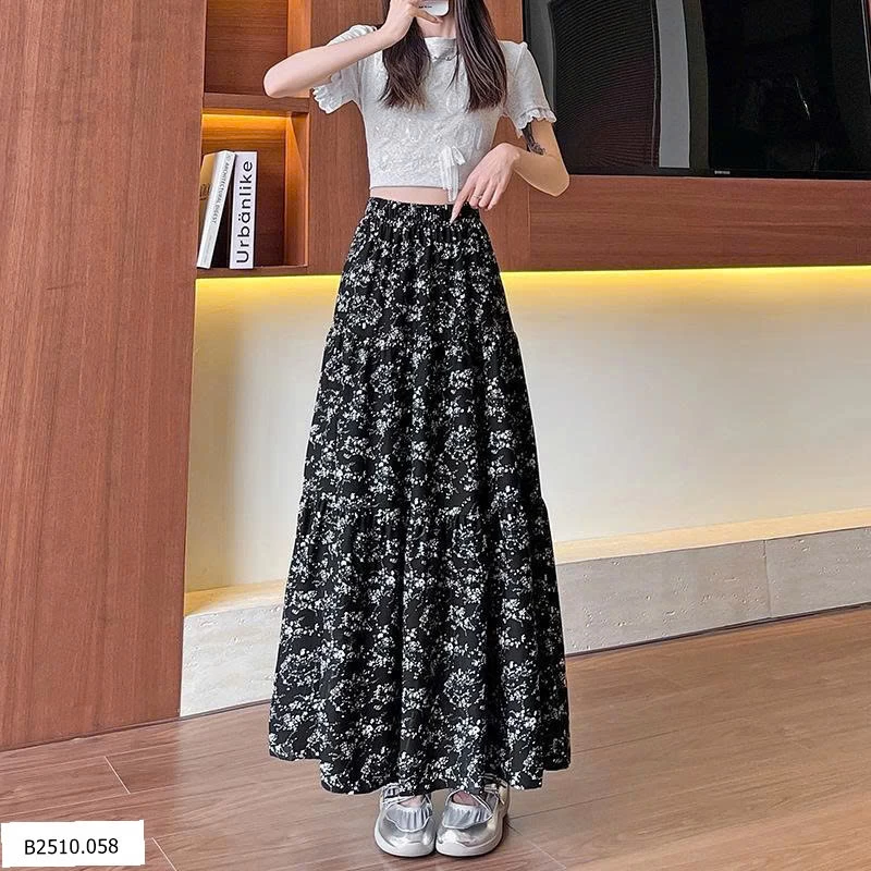 CHÂN VÁY DÁNG DÀI HOA NHÍ   Giá sỉ 108k