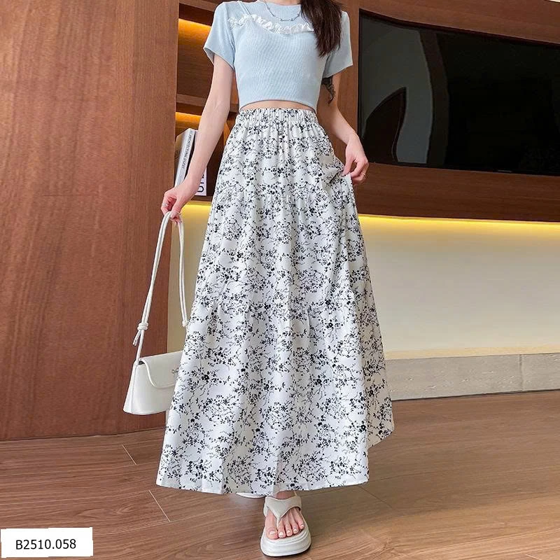 CHÂN VÁY DÁNG DÀI HOA NHÍ   Giá sỉ 108k