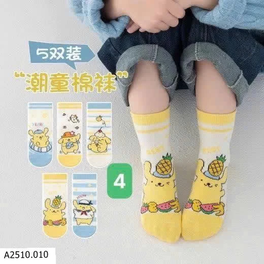 SET 5 ĐÔI TẤT HOẠT HÌNH CHO BÉ   Giá sỉ #57k/ set 5 đôi