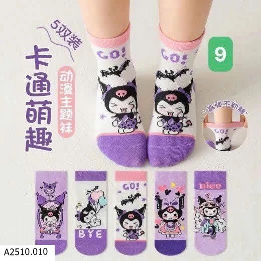 SET 5 ĐÔI TẤT HOẠT HÌNH CHO BÉ   Giá sỉ #57k/ set 5 đôi