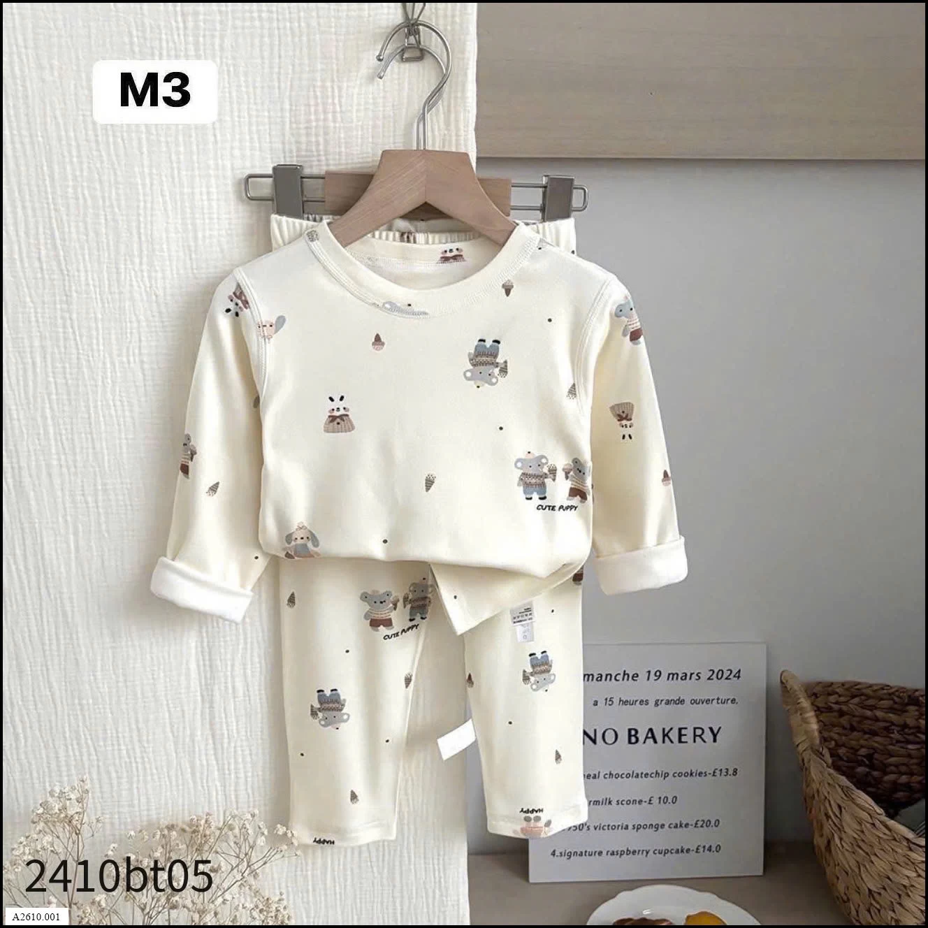 BỘ MẶC NHÀ THU ĐÔNG CHO BÉ  Giá sỉ 75k/bộ