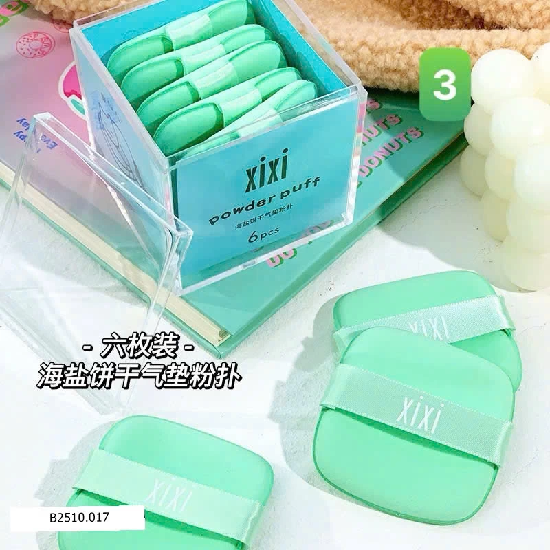 HỘP MÚT ĐÁNH NỀN MỀM MỊN 6 CÁI  Giá sỉ 55k/set 2 hộp cùng màu