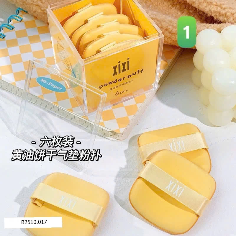 HỘP MÚT ĐÁNH NỀN MỀM MỊN 6 CÁI  Giá sỉ 55k/set 2 hộp cùng màu