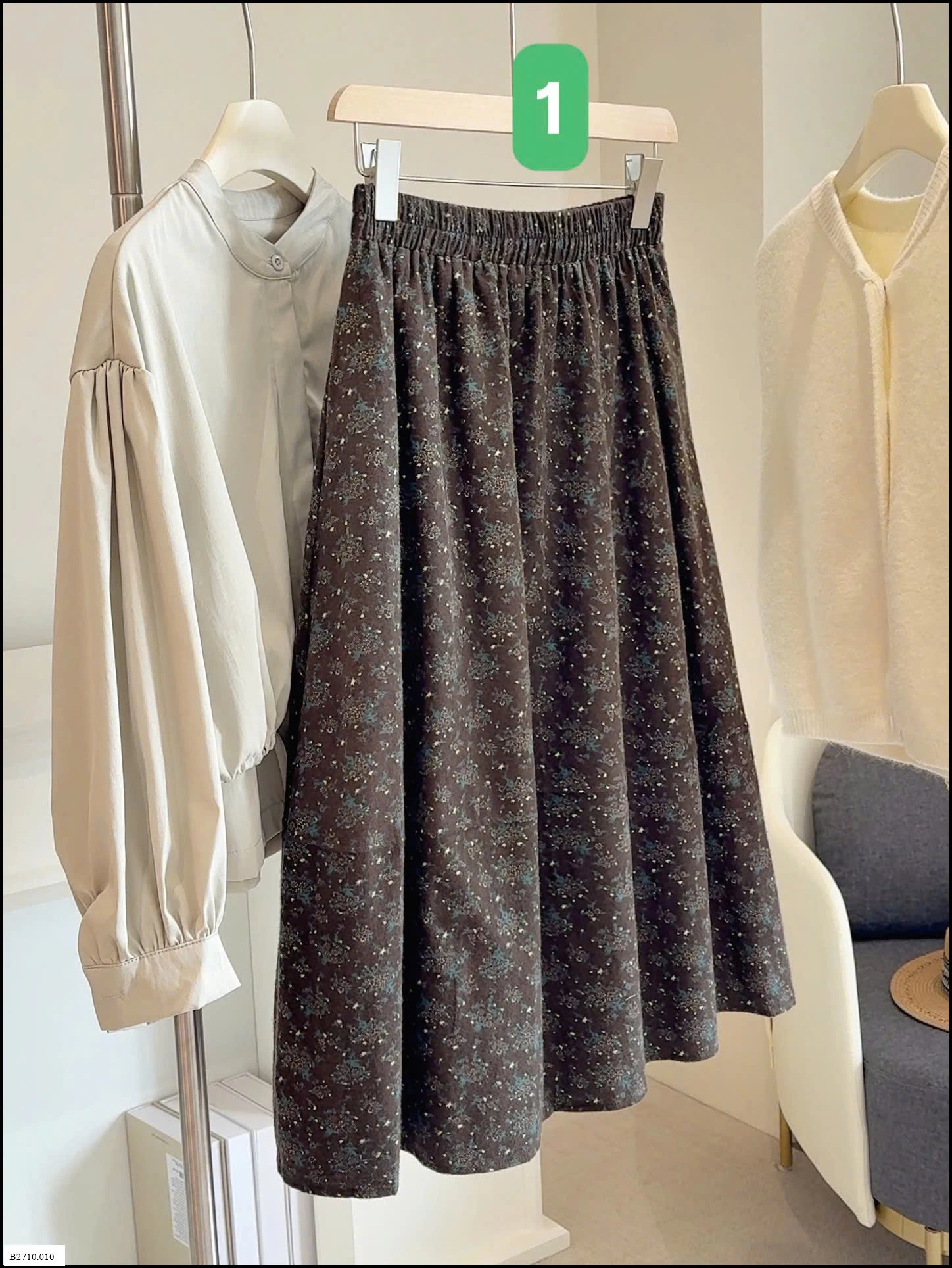 CHÂN VÁY DÀI CẠP CHUN Giá sỉ 170k