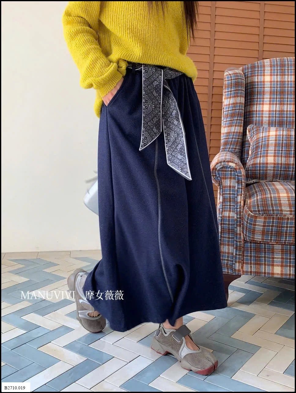 CHÂN VÁY MIDI DÁNG DÀI MANUVIVI Giá sỉ 150k