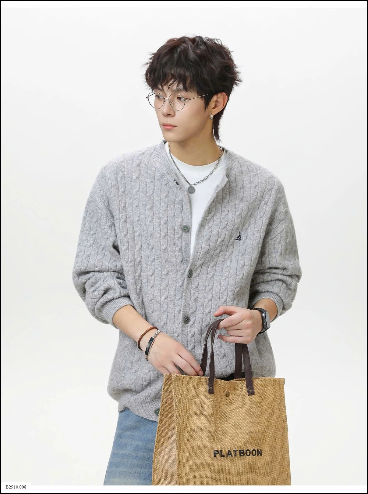 KHOÁC LEN VẶN THỪNG THÊU LOGO  Giá sỉ 270ka