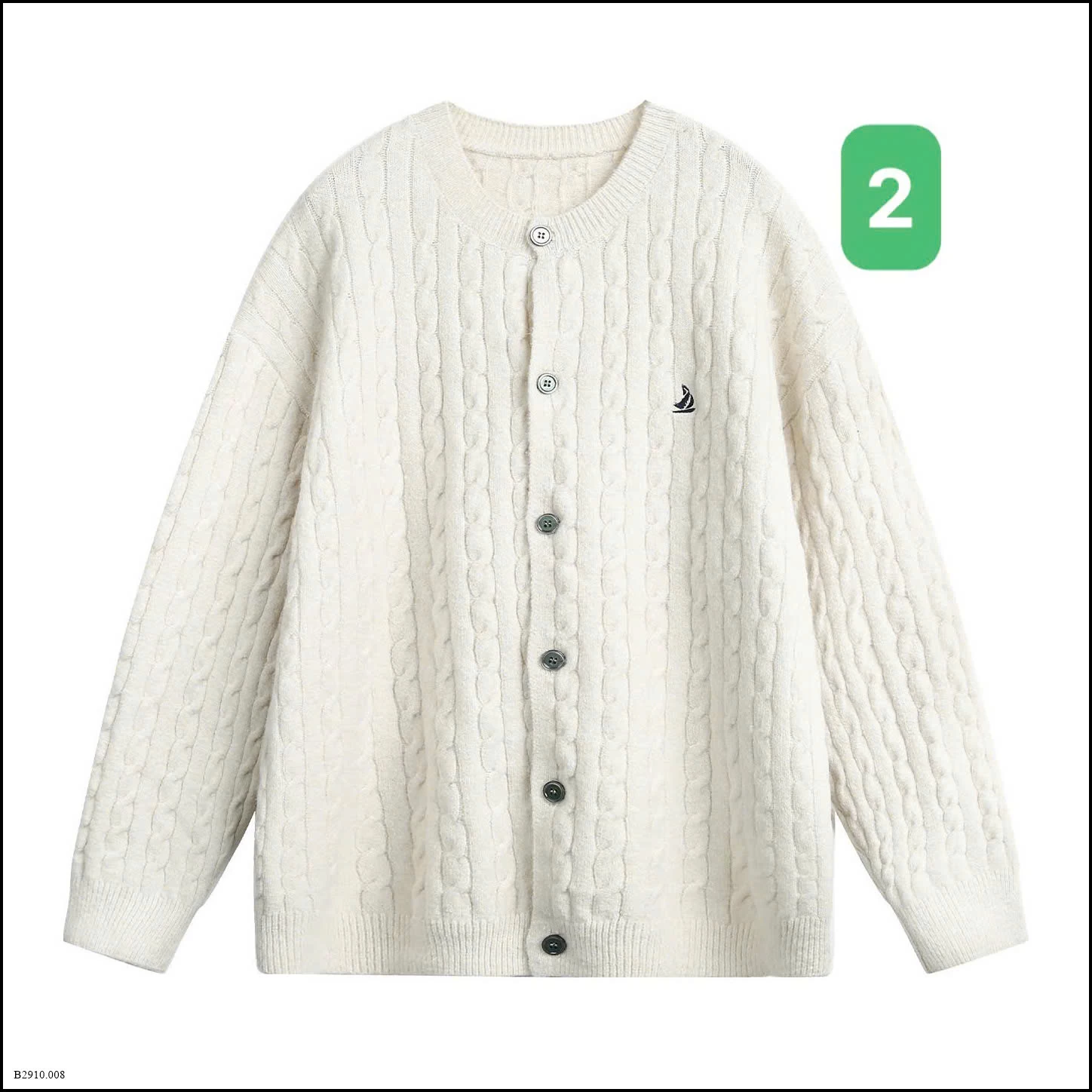 KHOÁC LEN VẶN THỪNG THÊU LOGO  Giá sỉ 270ka