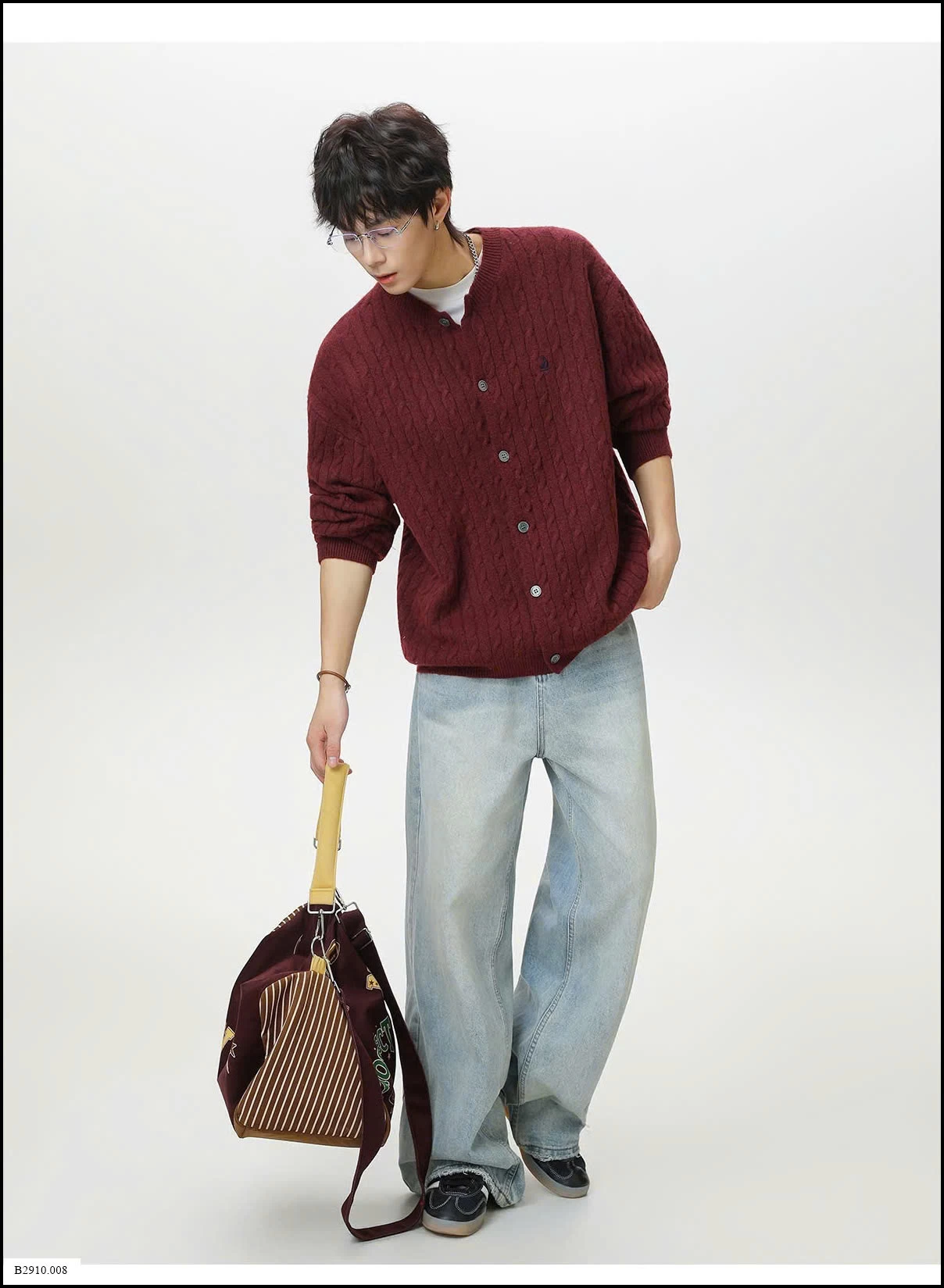 KHOÁC LEN VẶN THỪNG THÊU LOGO  Giá sỉ 270ka