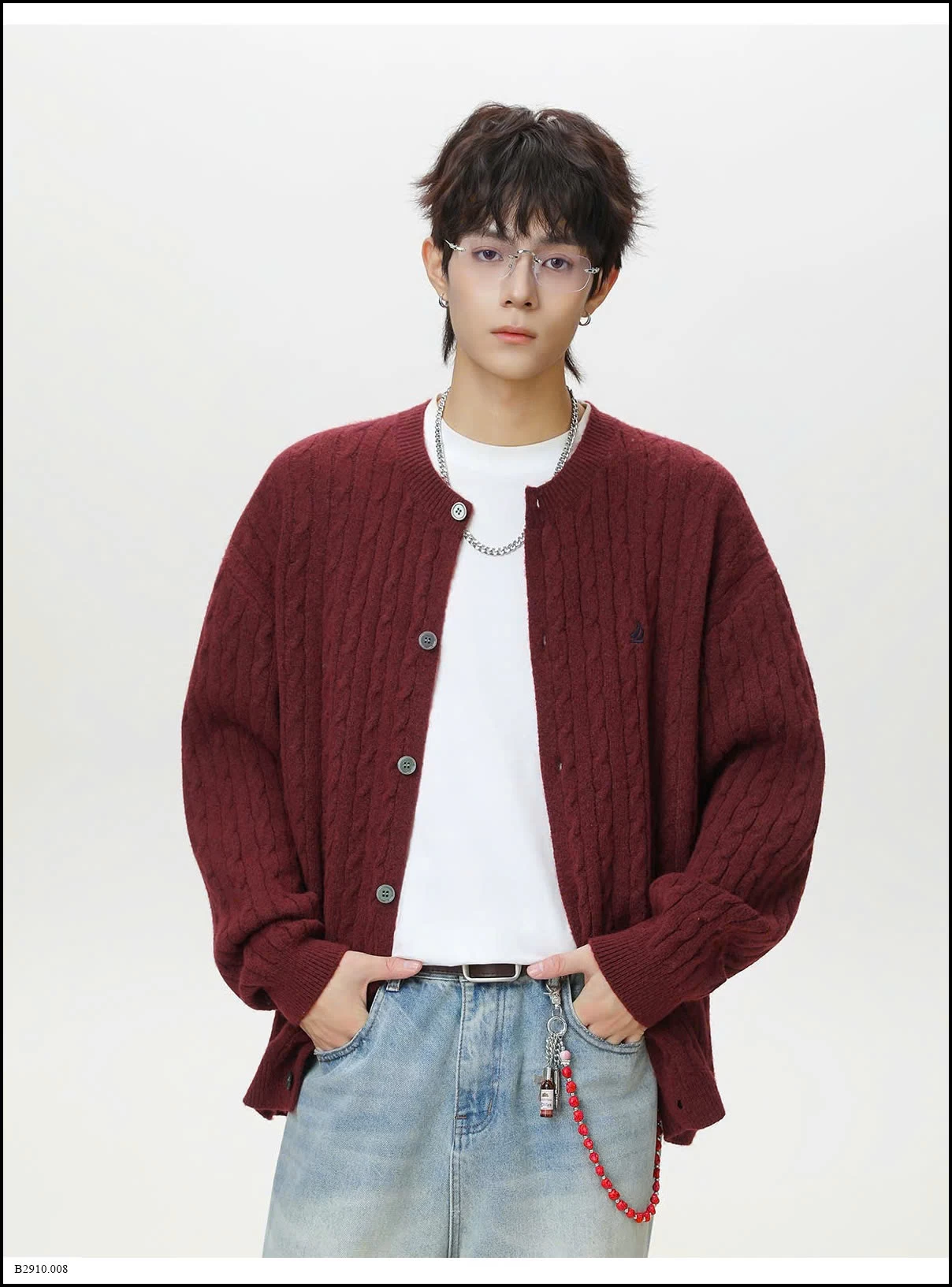 KHOÁC LEN VẶN THỪNG THÊU LOGO  Giá sỉ 270ka