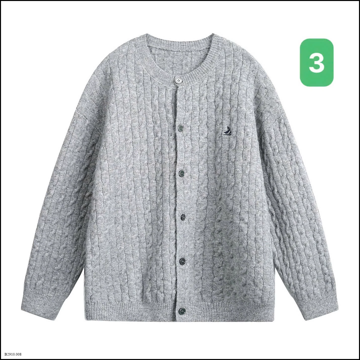 KHOÁC LEN VẶN THỪNG THÊU LOGO  Giá sỉ 270ka