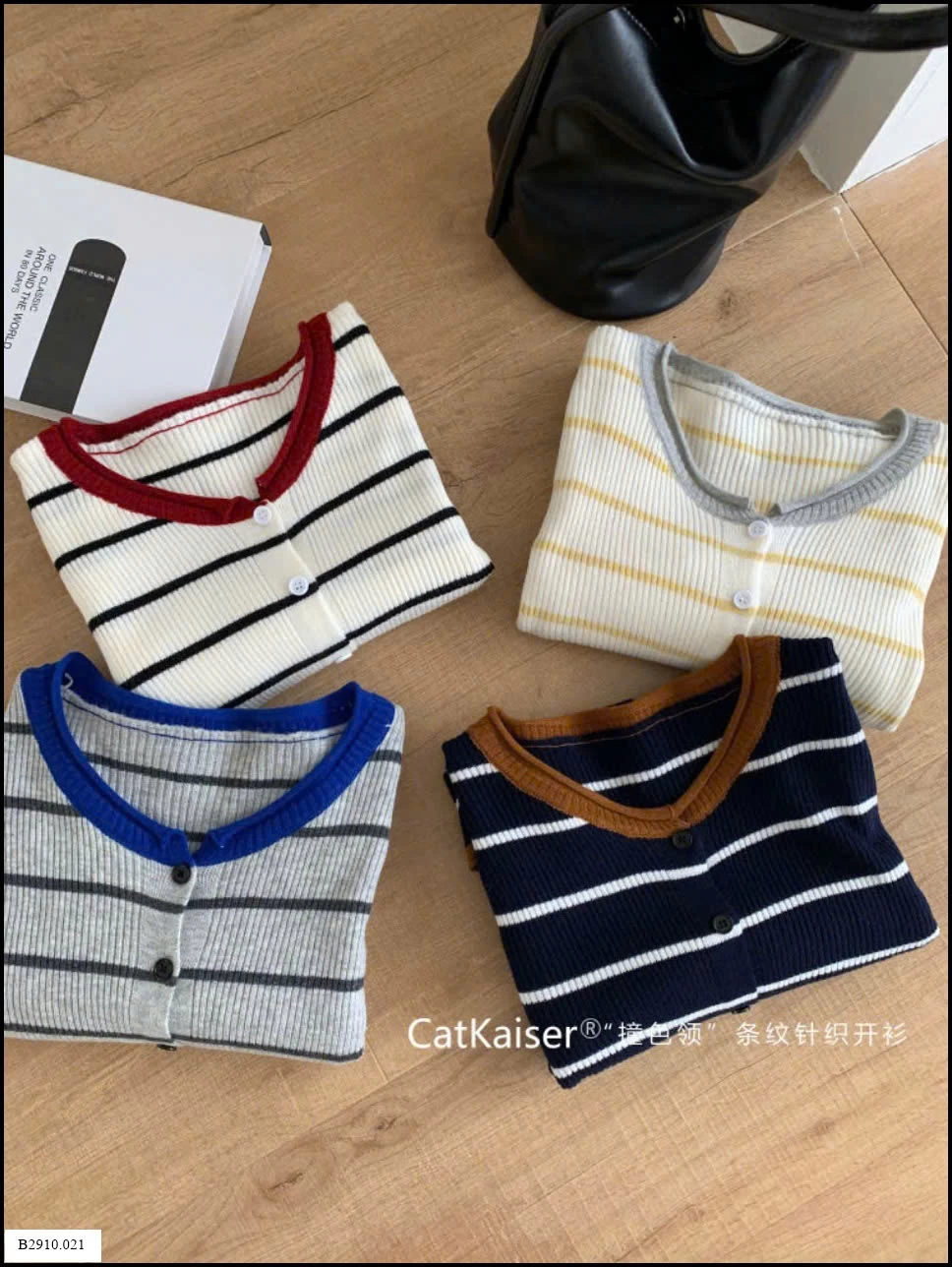 ÁO LEN KẺ MỎNG CATKAISER   Giá sỉ 144k