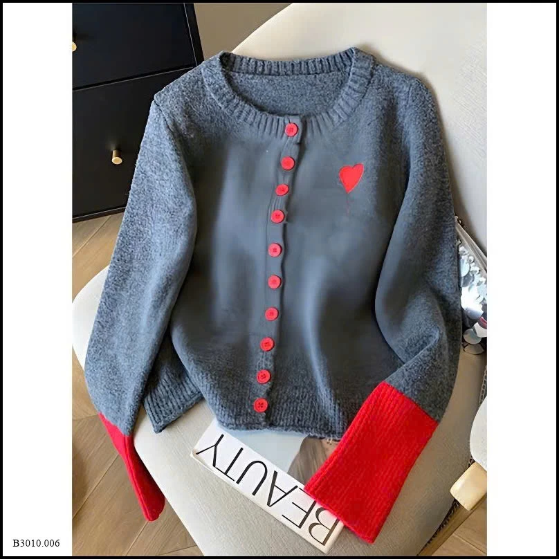 ÁO LEN XÁM CÀI CÚC PHỐI TAY  Giá sỉ 145k