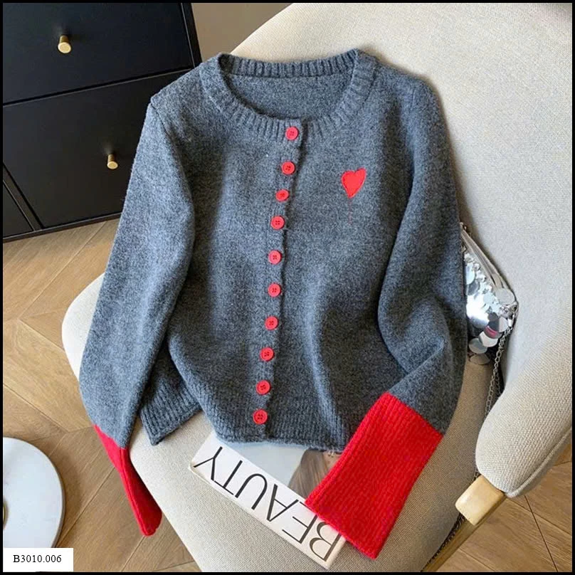 ÁO LEN XÁM CÀI CÚC PHỐI TAY  Giá sỉ 145k