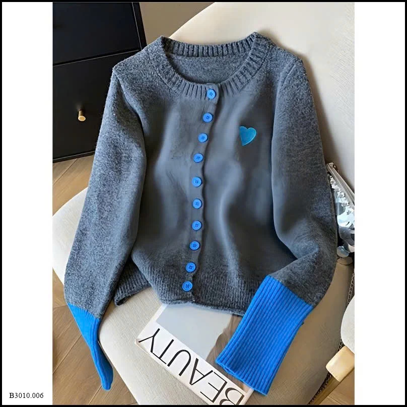 ÁO LEN XÁM CÀI CÚC PHỐI TAY  Giá sỉ 145k