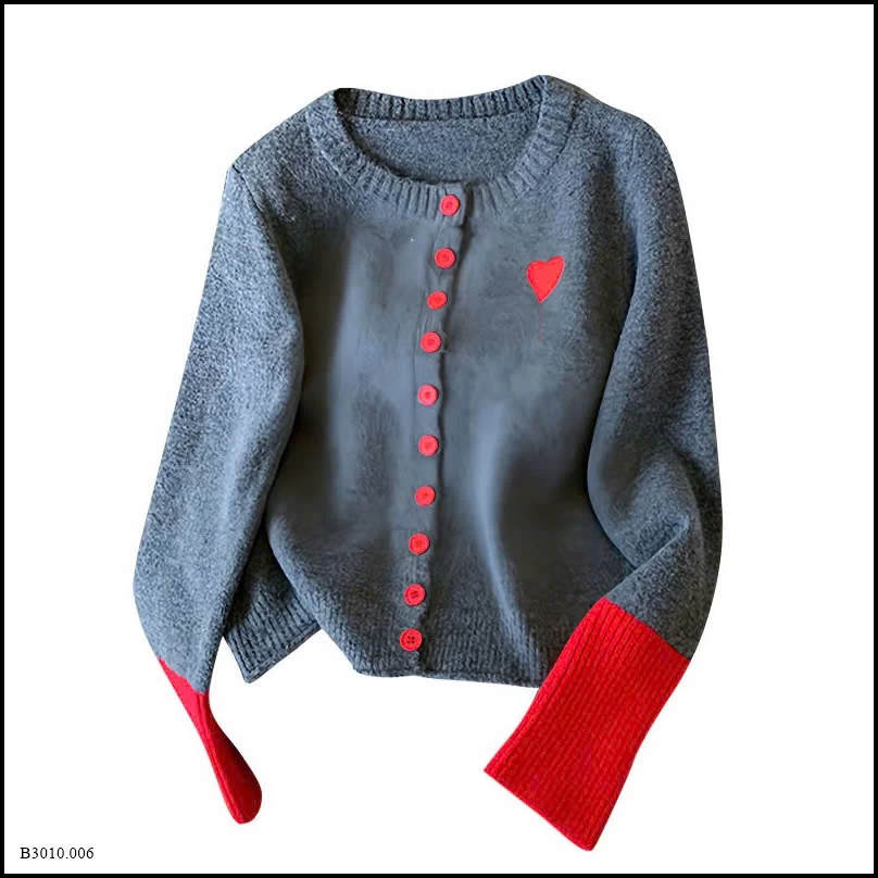 ÁO LEN XÁM CÀI CÚC PHỐI TAY  Giá sỉ 145k