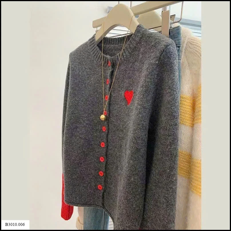 ÁO LEN XÁM CÀI CÚC PHỐI TAY  Giá sỉ 145k