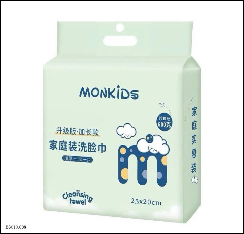 KHĂN GIẤY RỬA MẶT 1 LẦN ĐA NĂNG MONKIDS   Giá sỉ 100k
