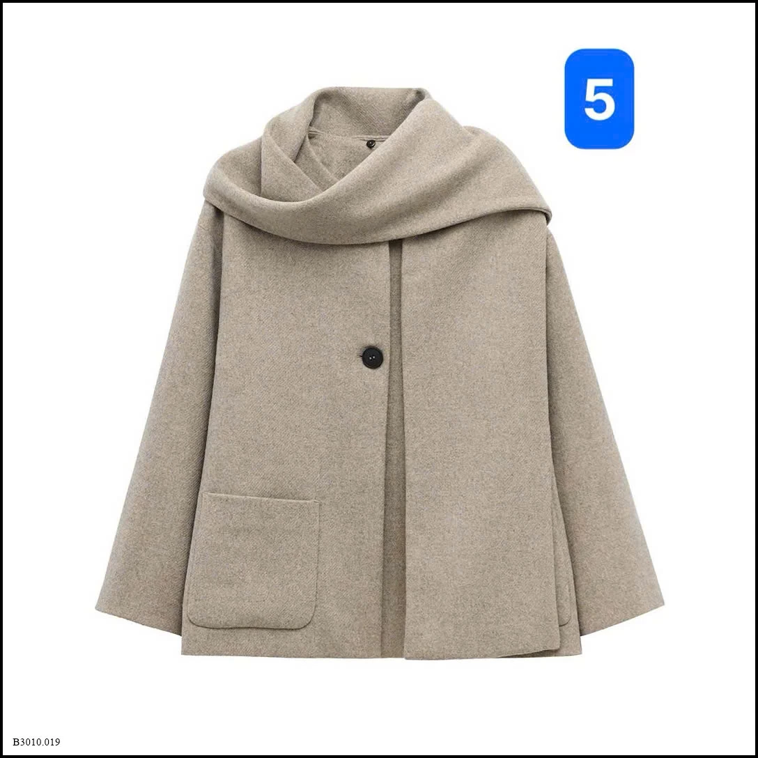 ÁO KHOÁC DẠ KÈM KHĂN   Giá sỉ 255k