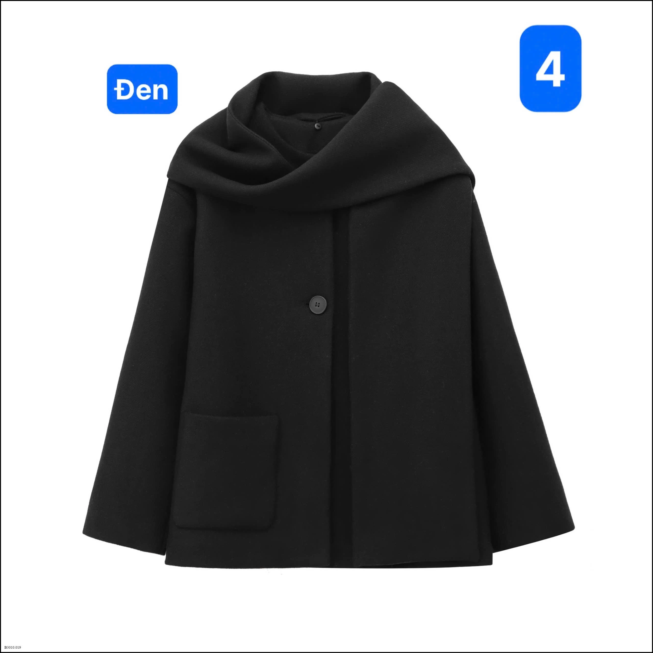 ÁO KHOÁC DẠ KÈM KHĂN   Giá sỉ 255k